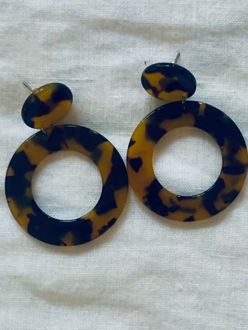 J.Crew tortoise lucite earrings